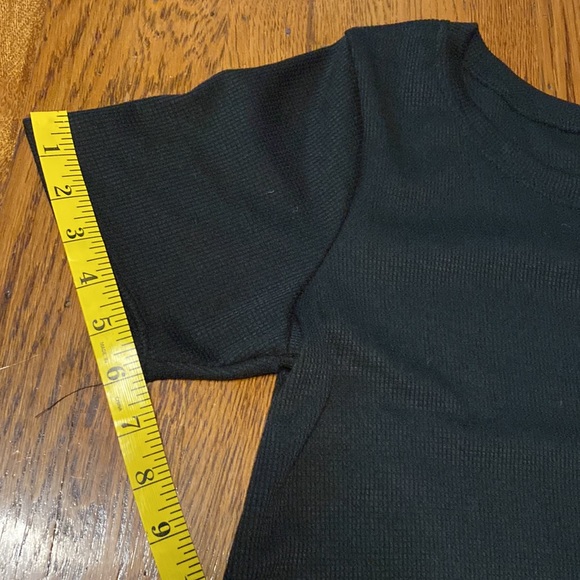 SAVVI Medium Black Crew Neck Thermal SALT T-Shirt - Picture 6 of 11